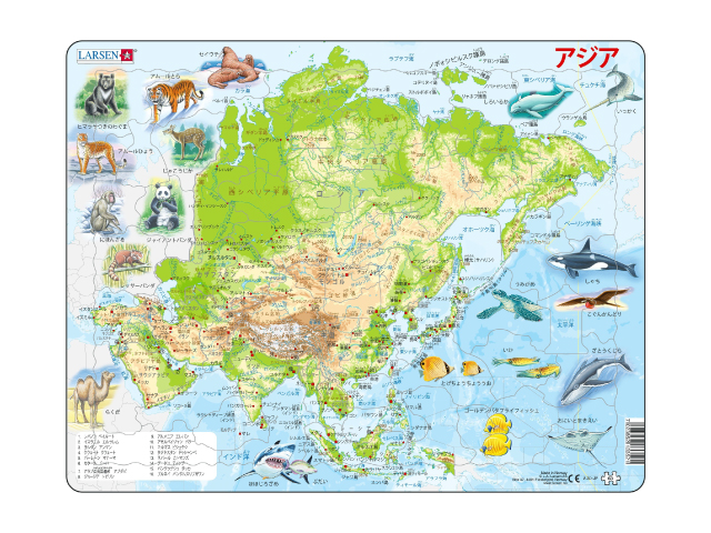 日本語版アジア地図